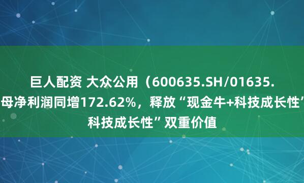 巨人配资 大众公用（600635.SH/01635.HK）：归母净利润同增172.62%，释放“现金牛+科技成长性”双重价值